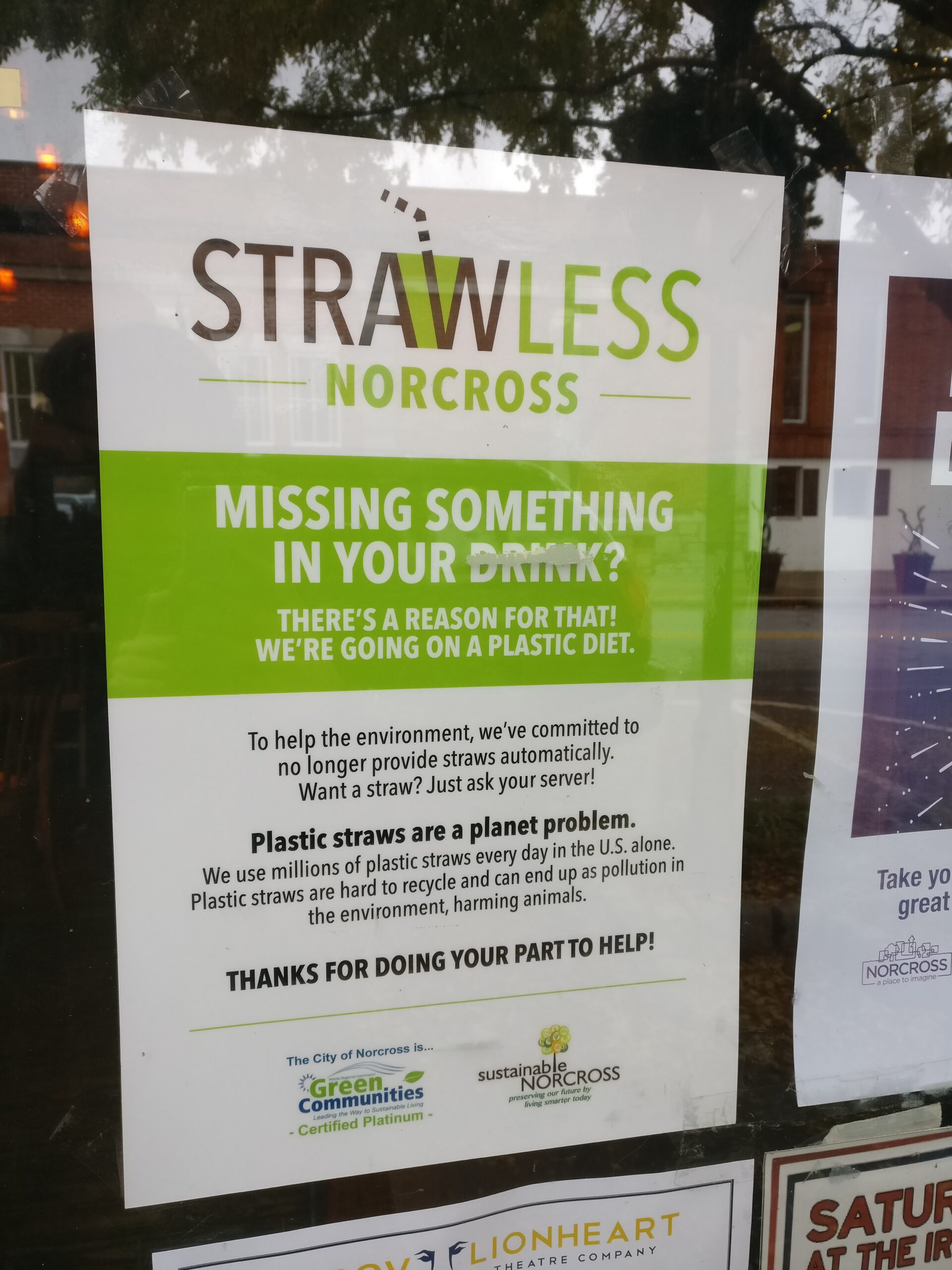 StrawLess Norcross Campaign